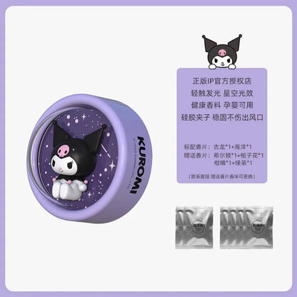 Sanrio Car Aromatherapy Ornaments Atmosphere Light Air Outlet Night Light Cartoon Hello Kitty Car Interior Accessories Gift
