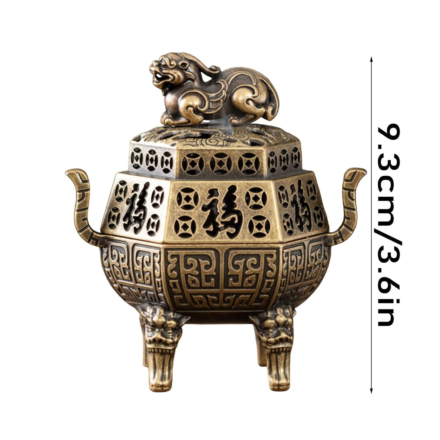 1PCS Incense Burner Antique Style Incense Burner Air Purification Gifts Wishing Aladdin Lamp Metal Home Fragrance Home Decor