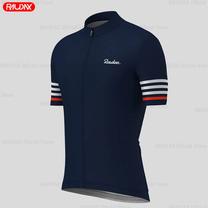 2025 Raudax Cycling Bib Shorts Men's Mountain Bike Jersey Clothing Summer Complete Racing Bicycle Clothes Quick-Dry Sports Set