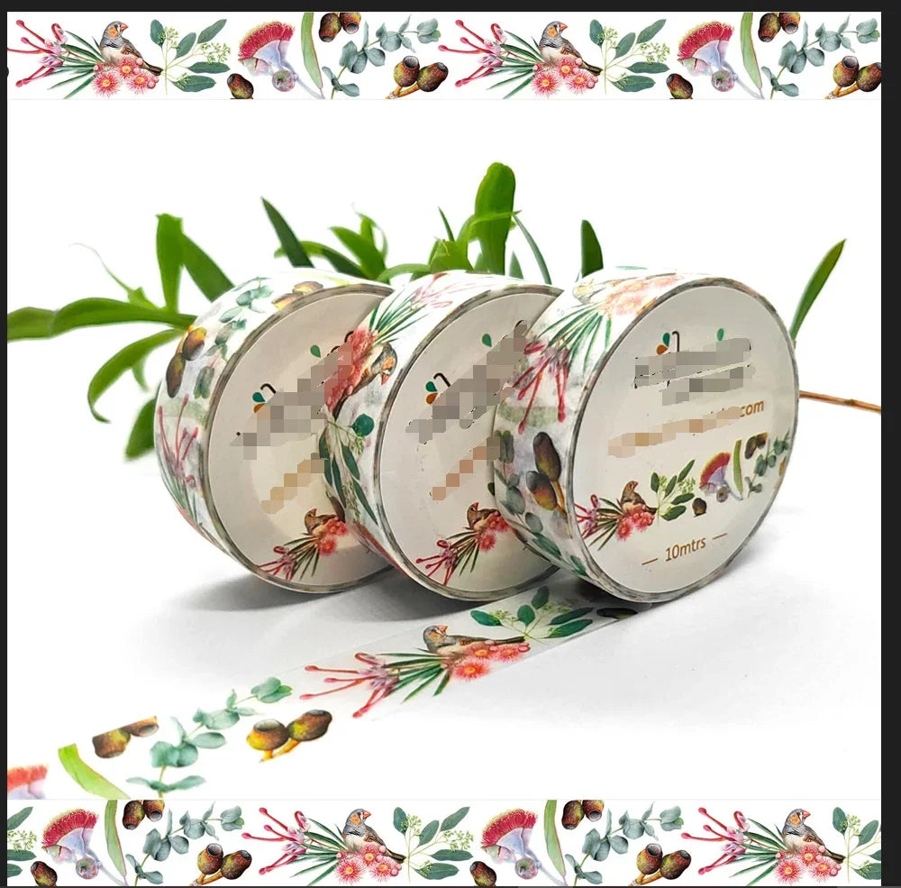 100pcs Custom Print Brand LOGO Make Washi Tapes Japanese Paper for Journaling Adhesive Label Masking Tape Decorative Stationery