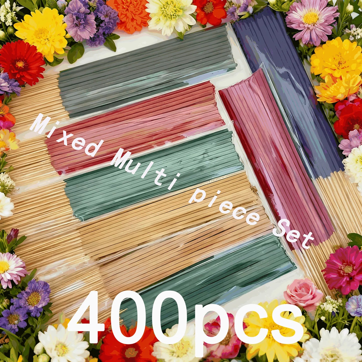 8 Sets of Incense Sticks - 160/400/800 Sticks, Natural Scents Perfectly Selected from Jasmine, Mint, White Sage, Rose, Lavender, Agarwood, Lemongrass, Dragon's Blood, Frankincense, Cherry Blossom, Vanilla, Mixed Fragrances Su