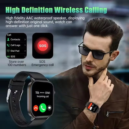 2025 New Outdoor Military GPS Smart Watch 2.01-inch AMOLED Screen BT Call 178+ Sport Mode IP68 Waterproof Smartwatches Man Women