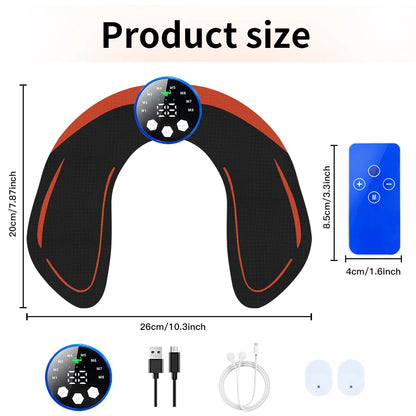 EMS Muscle Stimulator Device - Wireless Butt Trainer Body Shaper with 29 Levels 8 Modes Dual Channel Rechargeable for Fitness