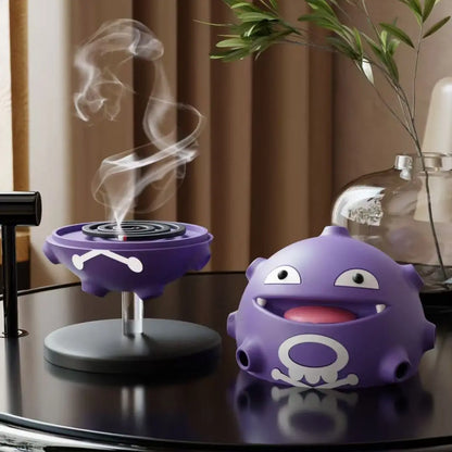 Anime Pokemon Mosquito Coil Tray Koffing Indoor Incense Holder Desktop Ashtray Holder Aromatherapy Sandalwood Plate Holder Decor
