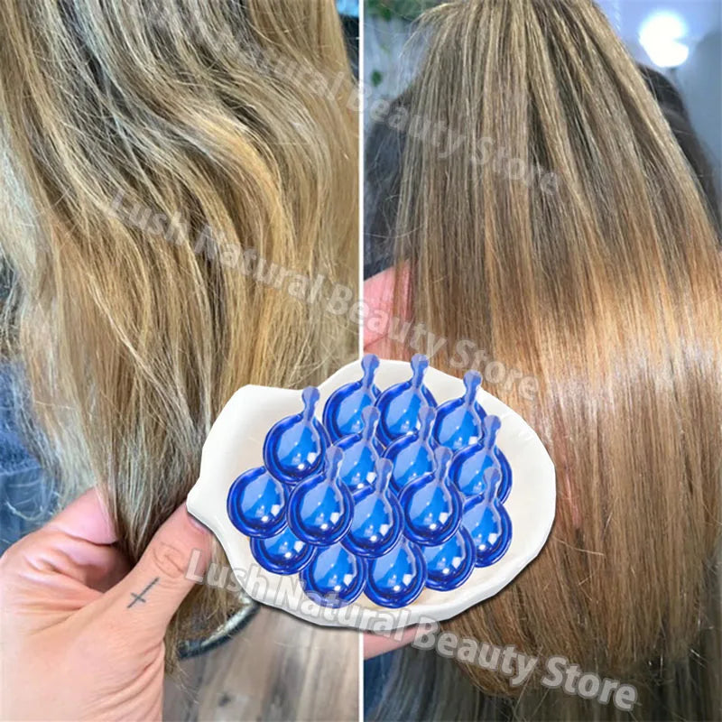 Magic Hair Vitamin Capsule Keratin Oil Fast Restore Hair Soft Smooth Shiny Deep Moisturizer Frizzy Dry Scalp Hair Care Products