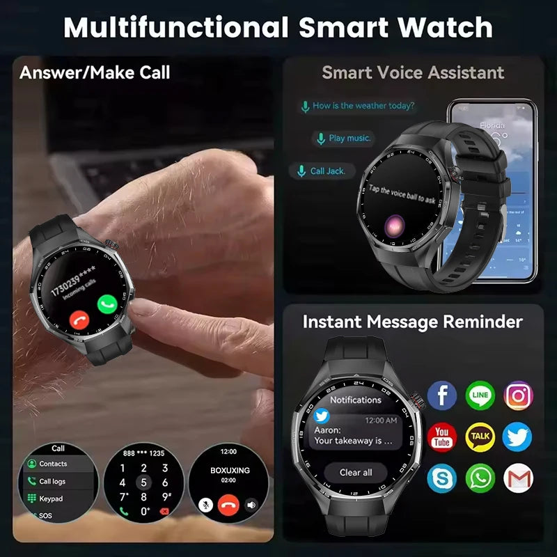 2026 New Watch 6 Pro GPS Smart Watch Men Sports Fitness AMOLED Screen Health Monitor Bluetooth Call IP68 Waterproof Smartwatch