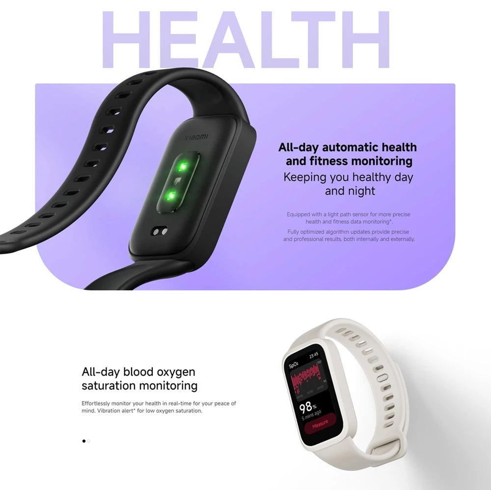 Xiaomi Smart Band 9 Active Global Version 1.47'' TFT Display 5ATM Waterproof Sports Bracelet 18-days Battery Life Mi Fitness