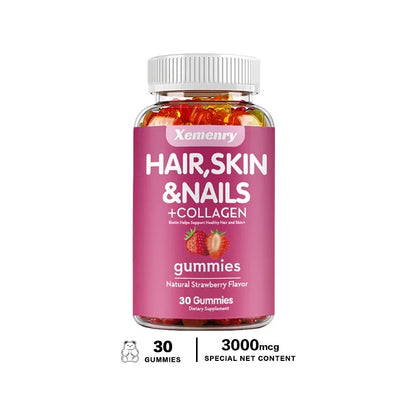 Hair, Skin & Nails Gummies | Hair Vitamins for Men and Women | Biotin Supplements