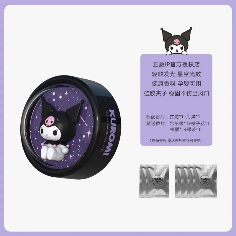 Sanrio Car Aromatherapy Ornaments Atmosphere Light Air Outlet Night Light Cartoon Hello Kitty Car Interior Accessories Gift