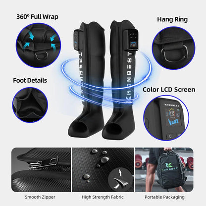 4 Cavity Air Compression Massager Leg Foot Circulation Pressotherapy Reovery Boots Air Promote Blood Relaxation