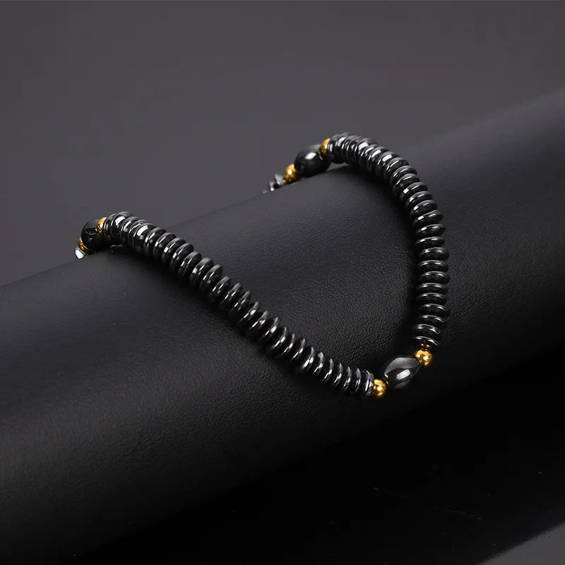 Magnet Therapy Black Beads Weight Loss Anklet Therapy Bracelet Anklet for Women Slimming Health Care Jewelry Weight Loss Product