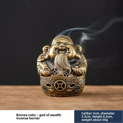 God of Wealth incense burner, incense road aromatherapy burner, tea ceremony ornament, household indoor sandalwood burner