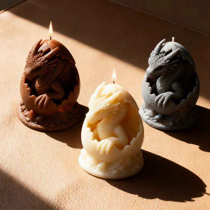 Dragon Egg and Baby Dragon Art Candle Mold: Exquisitely Patterned Scented Candle / Decorative Ornament, Trendy Gift, Showcasing