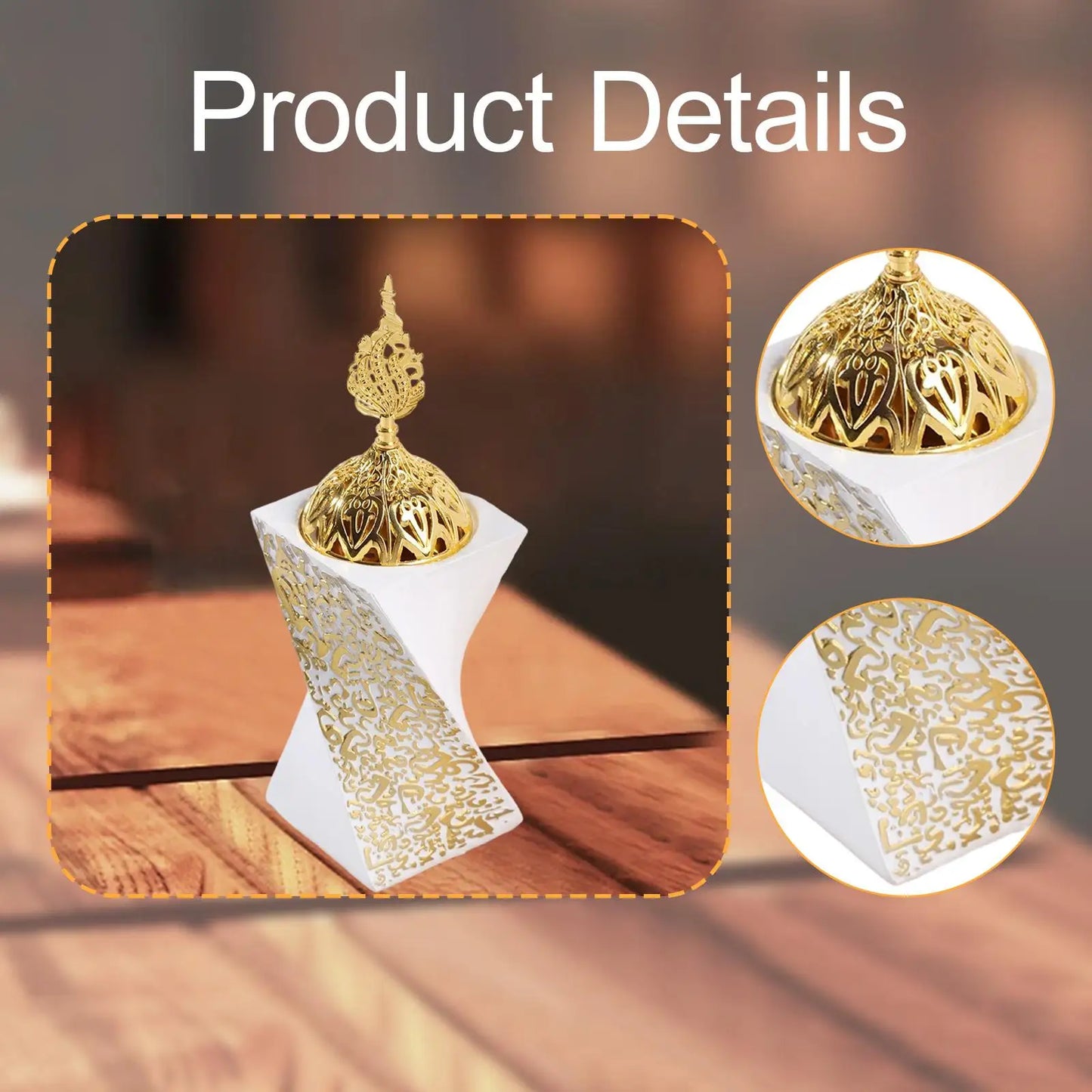 Incense Burner Stand Modern Incense Holder Accent Room Meditation Censer for Home Fragrance Desktop Gift Festivals Party Hotel