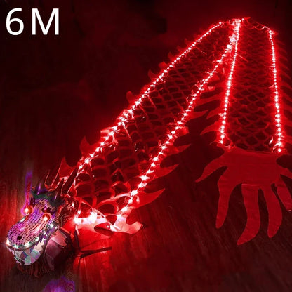 Red Green Light Dragon Dance For Children Adults Chinese Funny Fitness Dragon Set New Year Traditions Activities Festival Gifts