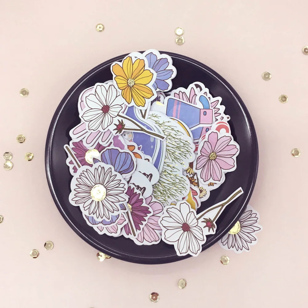 Creative Path 124pcs Paper Diecuts Shapes Foil Ephemera Scrapbooking Supplies Crafts Journaling Cardmaking Embellishments