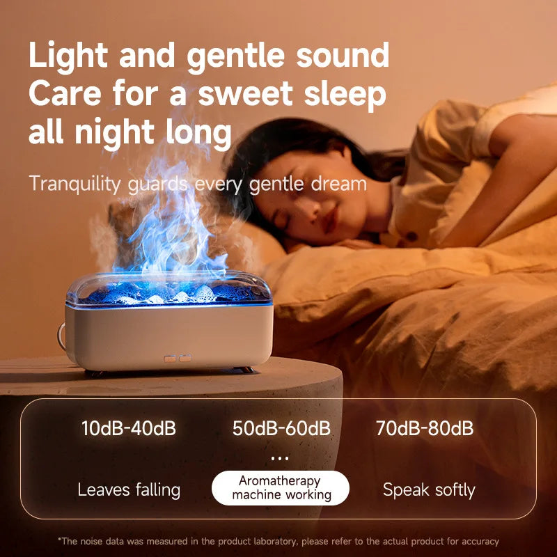300ml Mini Volcanic Lava Essential Oil Aroma Diffuser Machine Small Household USB Home Fragrance Diffuser Flame Humidifier