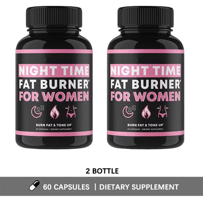 Night Time Fat Burner Weight Loss Supplement for Women, Overnight Sleep Fat Burning Weight Loss Pills, Support Metabolism