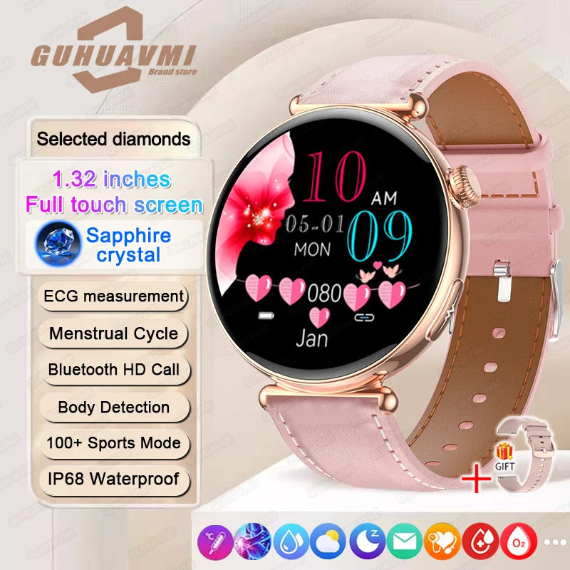 New Smart Watch For Women Gift Full Touch Screen Sports Fitness Watches Bluetooth Calls Digital Female health Smartwatch Ladies