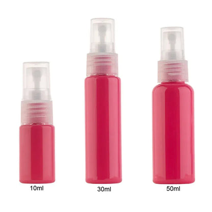 30PCS 10-50ML Colored Plastic Perfume Spray Bottle Fine Sprayer Refillable Travel Container Home Plants Aromatherapy Beauty Care