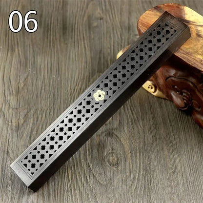 New Wood Aromatherapy Incense Stick Holder Hollow Incense Burner Censer Box Line Incense Burner Handmade Decoration Craft Gifts