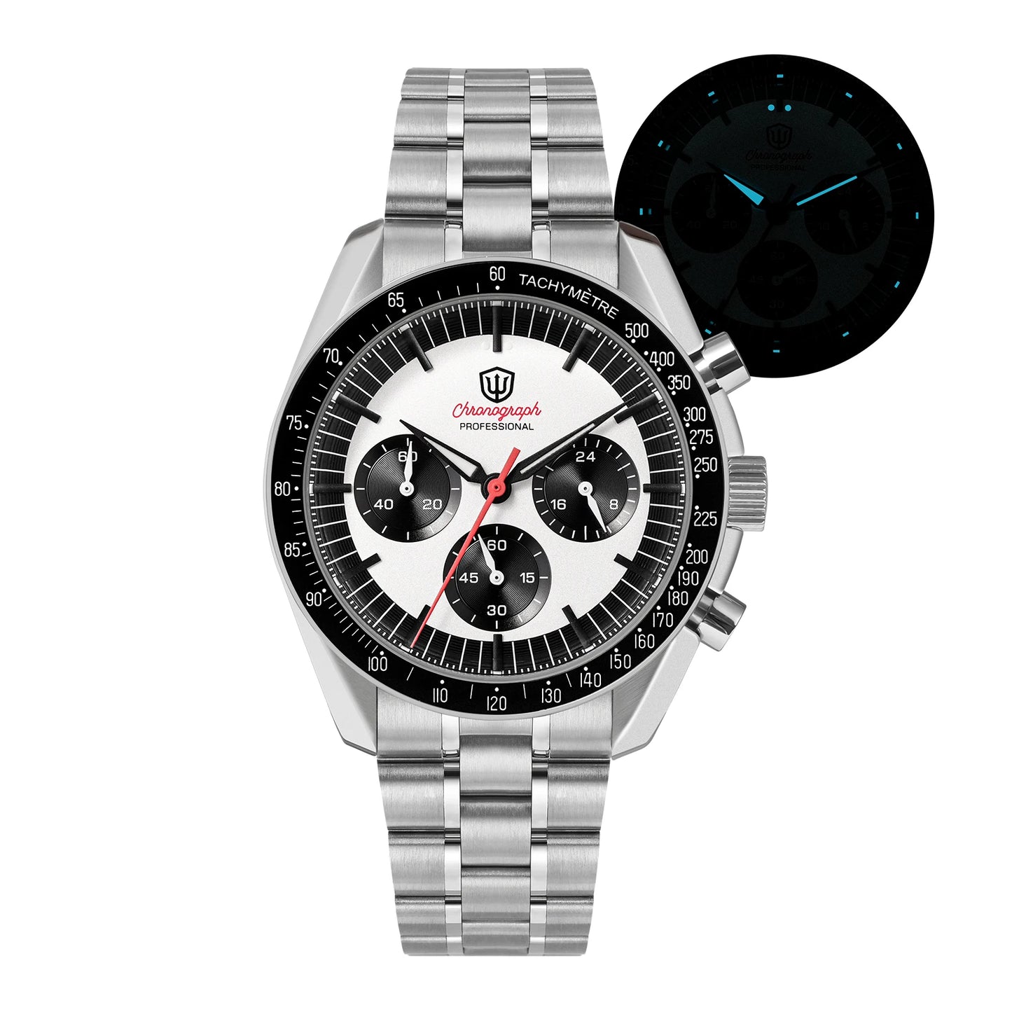 New Mechanical Quartz Watches VK63 Chronograph Sports Watches Bubble Sapphire Ar Waterproof Luminous Watches