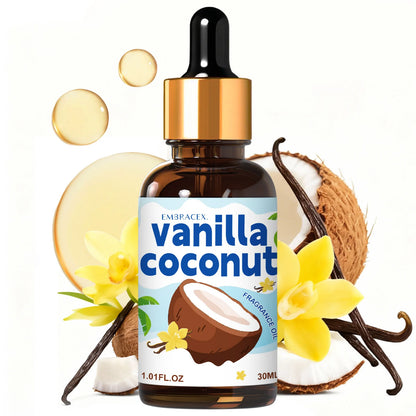 30ml Vanilla coconut Essential Oil For Diffusers, Car Air Freshener Oil  DIY Projects,candle making Long Lasting Scent，Gifts