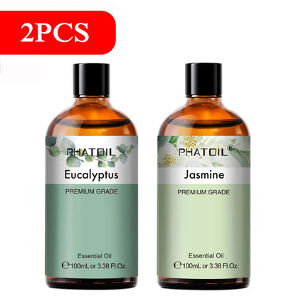 PHATOIL 100ml Aromatherapy Essential Oil-Lavender Rose Vanilla Eucalyptus Sandalwood Pine Needles for Diffuser,Candle Making