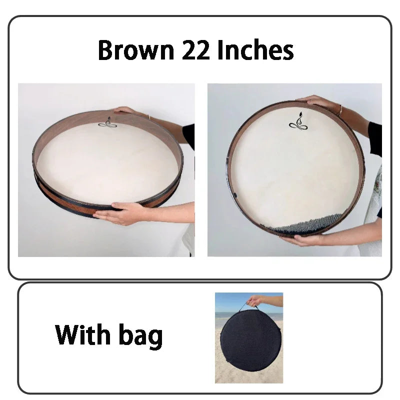 Wave Drum Sound Healing Professional Yoga Meditation Sheepskin Drums Spiritual Relaxation Massage Tambourine Musical Instrument