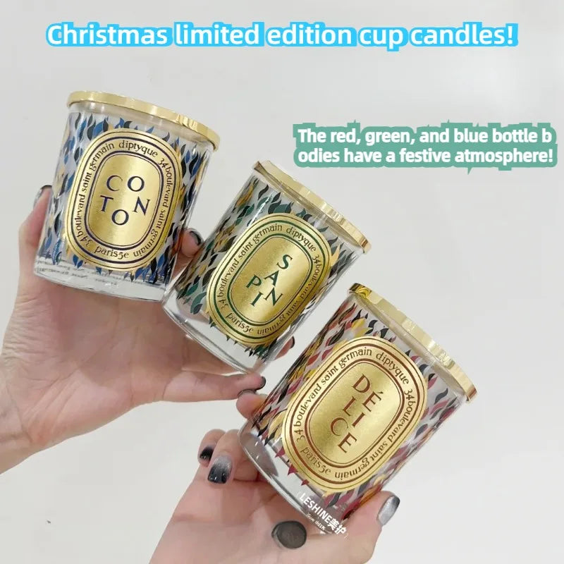 190g Aromatherapy Candle City Limited Edition Pure Natural Plant Essential Oil Scented Candle Cafe Chantilly Christmas Home Gift
