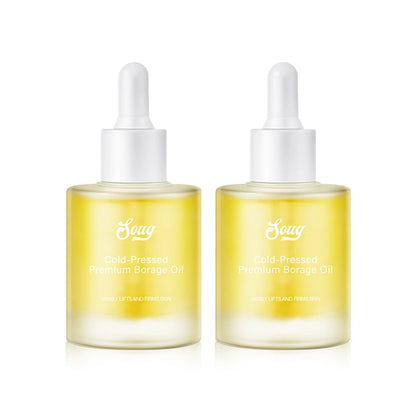 Pressed Borage Oil - 100% Pure Natural Face Oil for Skin Lifting & Firming, Vegan, GMO-Free, for Elasticity & Brightening. 30ml