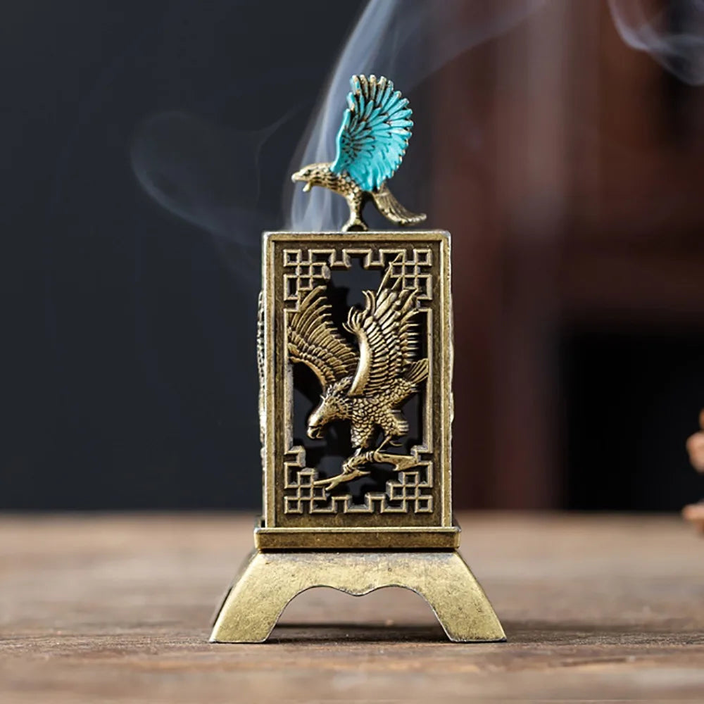 New Chinese Style Incense Burner Zinc Alloy Vertical Indoor Aromatherapy Good Symbolism Accessories Incense Burning Gifts