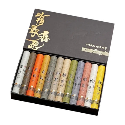 Chinese 12 kinds of scented Incense Stick Gift Box Set natural linear Aromatherapy For Home Indoor Yoga Zen Meditation Soothing