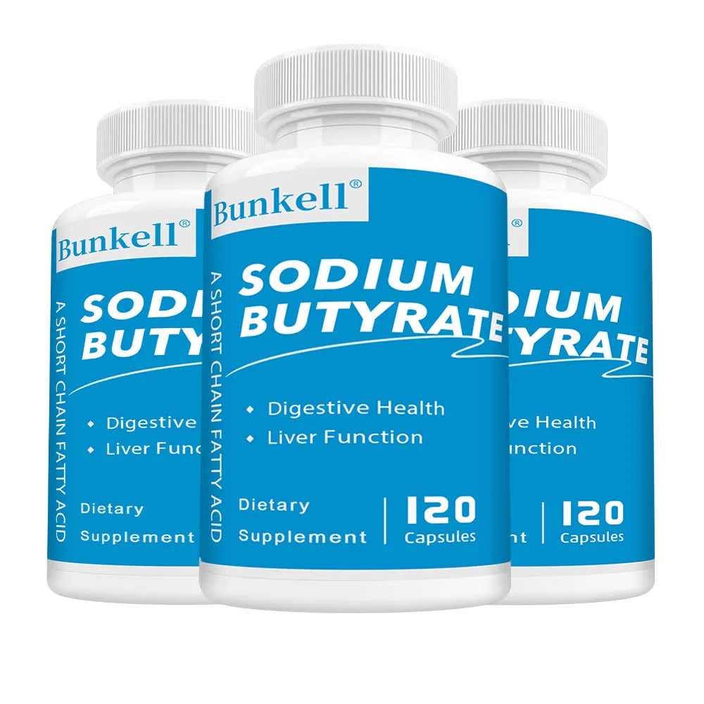 Sodium Butyrate Supplement - Helps Gut Health, Detox and Cleansing of The Liver, Digestive Health,Non-GMO