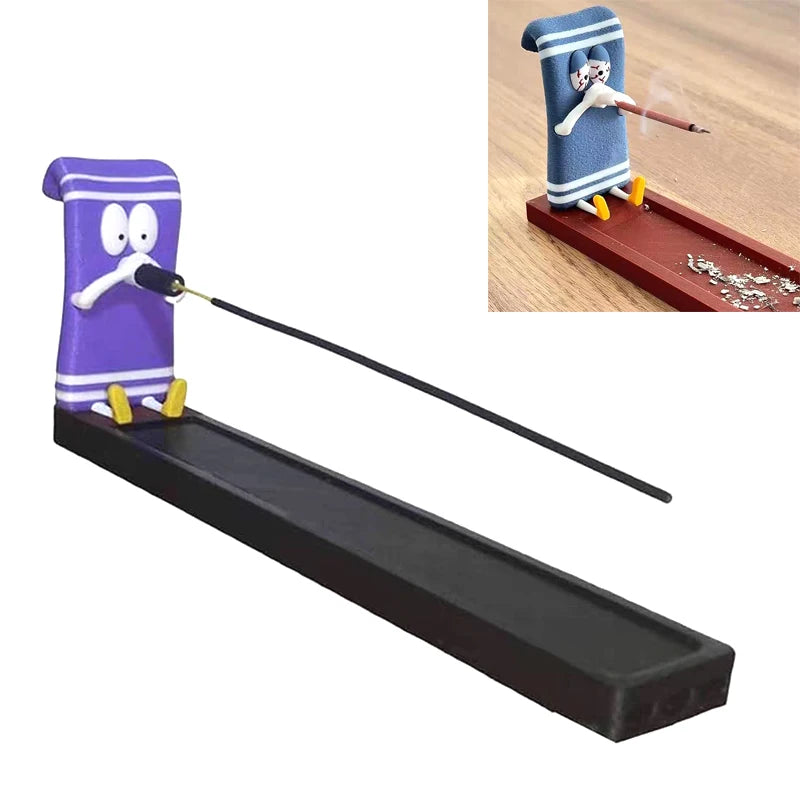 Creative Funny Towelie Incense Holder Home Line Incense Burner Incense Stick Holder Decoration Craft Indoor Incense Stick Holder