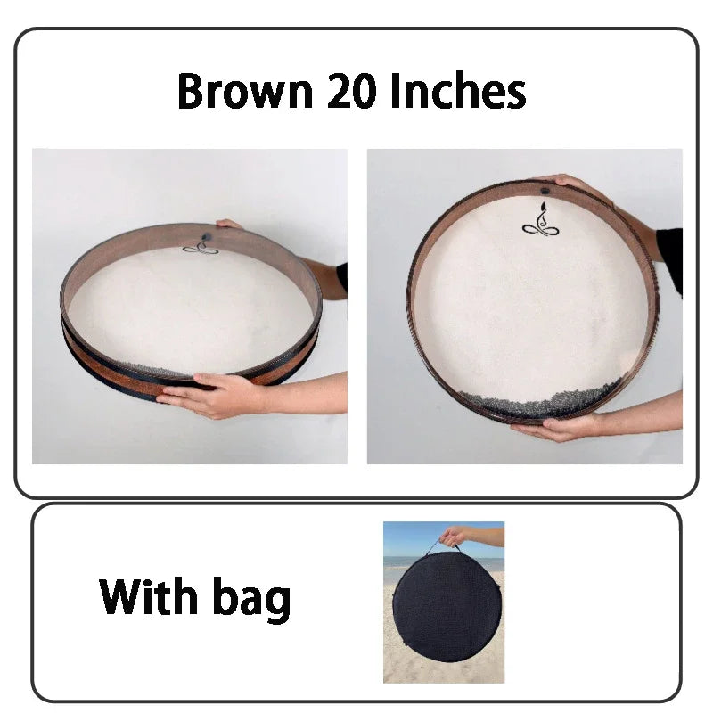 Wave Drum Sound Healing Professional Yoga Meditation Sheepskin Drums Spiritual Relaxation Massage Tambourine Musical Instrument