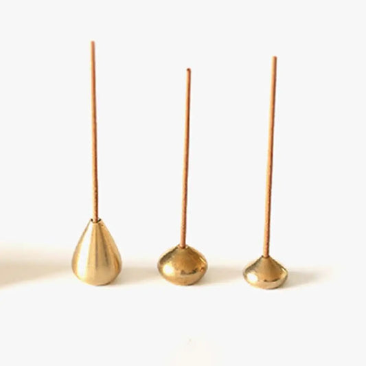 Brass Portable Craft Temples Buddhism Incense Stick Holder Home Decoration Sandalwood Coil Base Incense Base