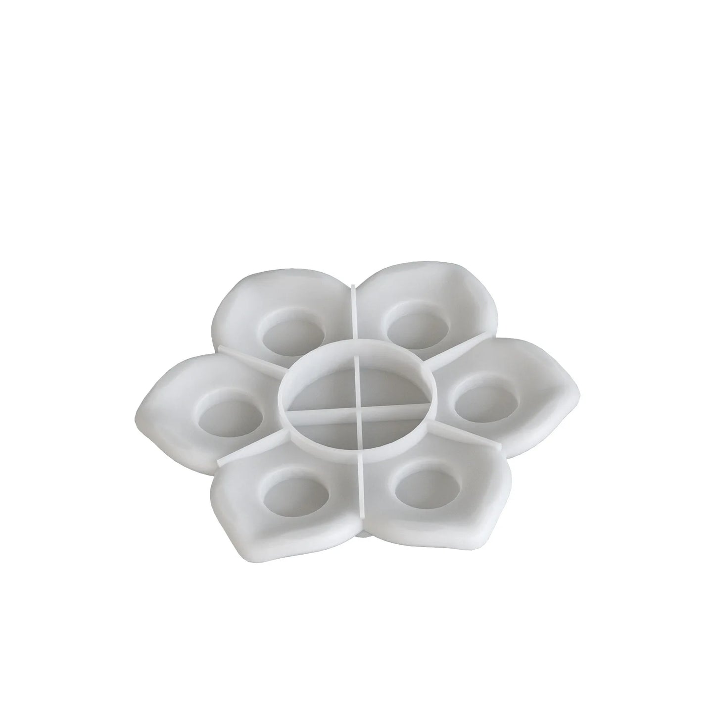 Lotus Flower Candlestick Ornament Silicone Mold Aromatherapy Plaster Resin Diy Simple Candle Base Organizer Tray Making Moulds