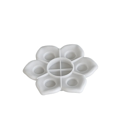 Lotus Flower Candlestick Ornament Silicone Mold Aromatherapy Plaster Resin Diy Simple Candle Base Organizer Tray Making Moulds