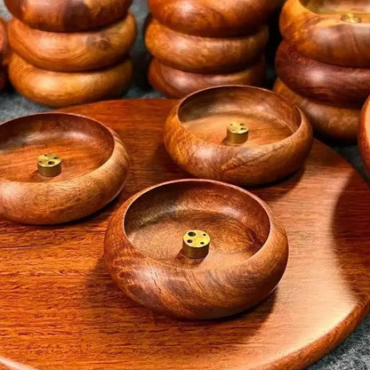 6PCS/3PCS/1PC Exquisite Wooden Plug in Incense Burner | Suitable for Buddhist Worship, Home Tea Room, Desktop Decoration - Ideal