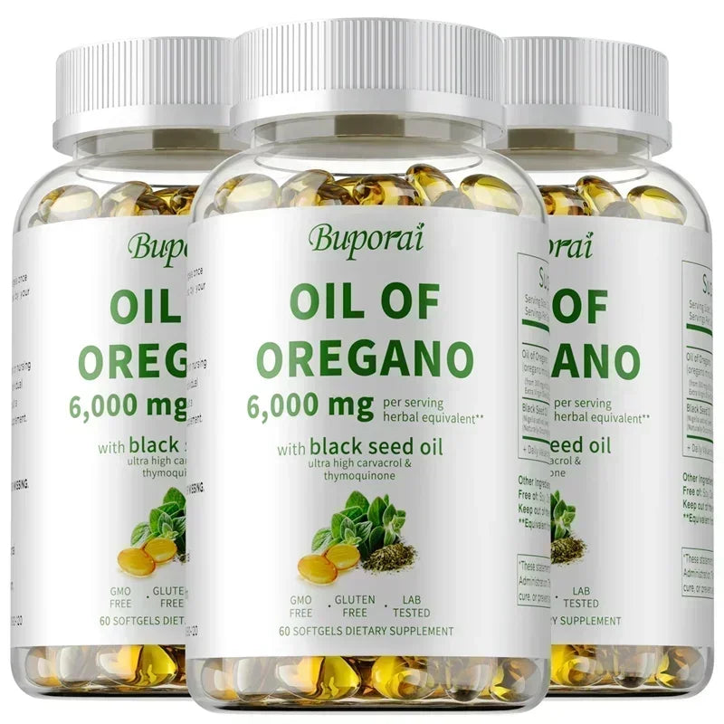 Oil of Oregano Supplements - 100% Pure Natural Formula Rich in Antioxidants Increase Immune System Health Portable Meet