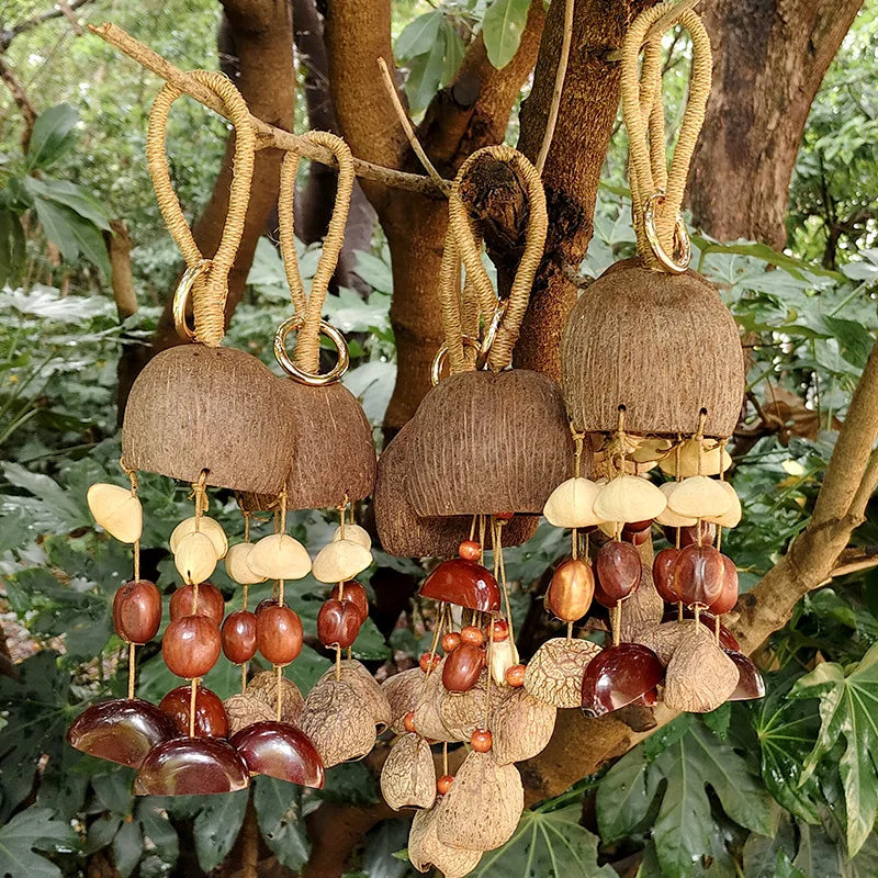 Natural Nut Shell Hand Bell Meditation Mindfulness Hand Bells Spiritual Relaxation Yoga Bells Sound Healing Musical Instruments