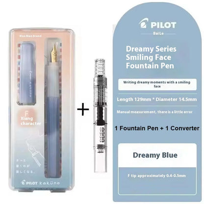 Pilot Japan Kakuno Fountain Pen Limited Cute Panda Nib Cap Smiley Face Pens Gift for Students Journaling Ins Healing Aesthetic