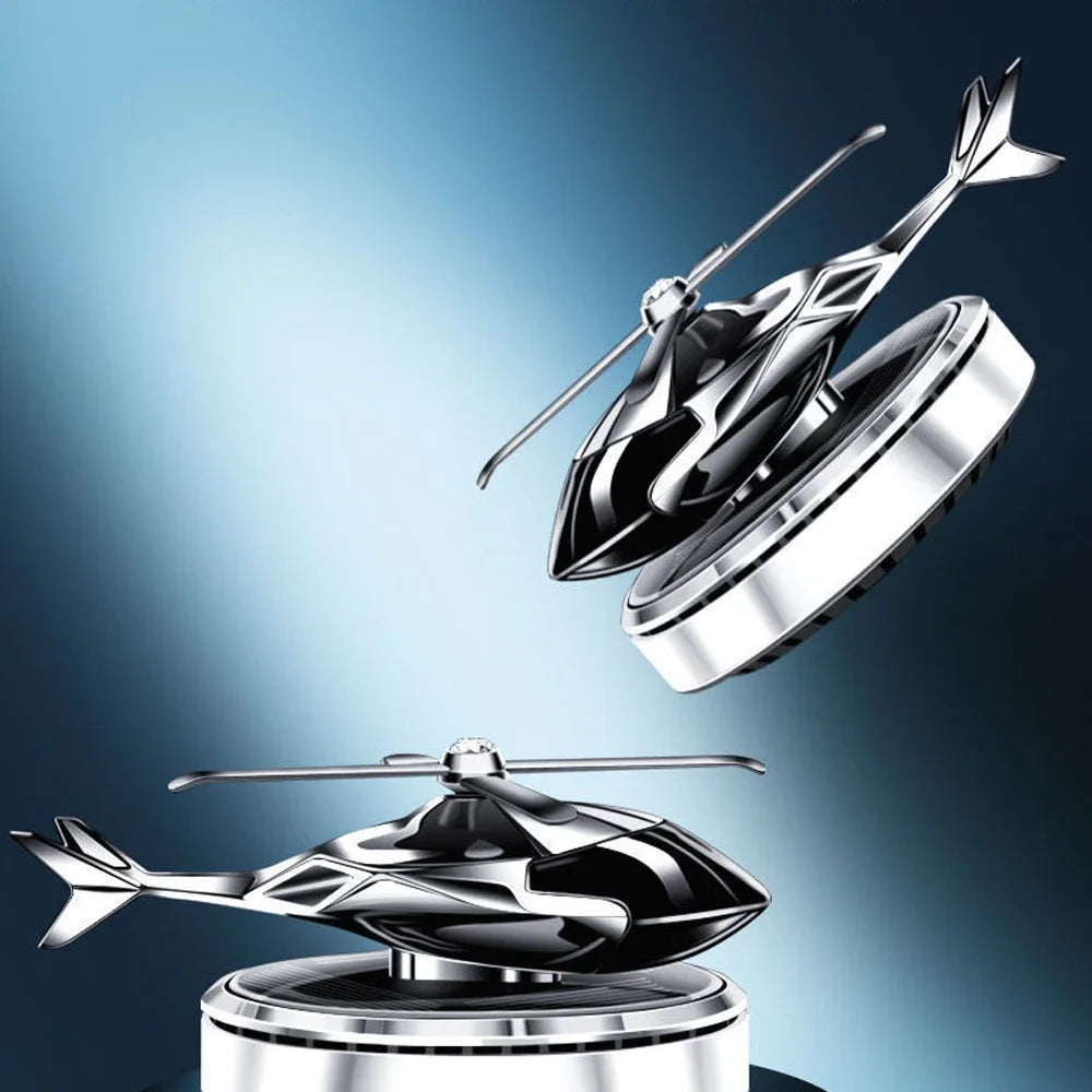 Solar Car Air Freshener Perfume Helicopter Decor Interior Decor Solar Car Rotating Aromatherapy Perfume Accessories