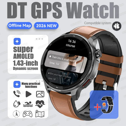 New Outdoor Adventure Tactical Smart Watch Built-in GPS Offline Map 4GB RAM Compass Altimeter Men Fitness Exercise Smart Bracele