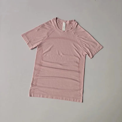 Women Yoga Top Seamless Sport T Shirts Fitness Clothes Short Sleeve Yoga Shirt Gym Top Running Active Wear Sport Top