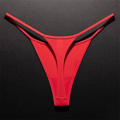 3PCS Sexy High Slit Transparent Mesh Thong Leopard Printed Fitness Female Hip Lifting G-strings Low Rise Seamless Mini Underwear