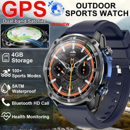 New Offline Map Built-in GPS Smart Watches Sports 5ATM 30M Waterproof 4GB Memory Bluetooth Call Swim Smart Bracelet For Man 2025