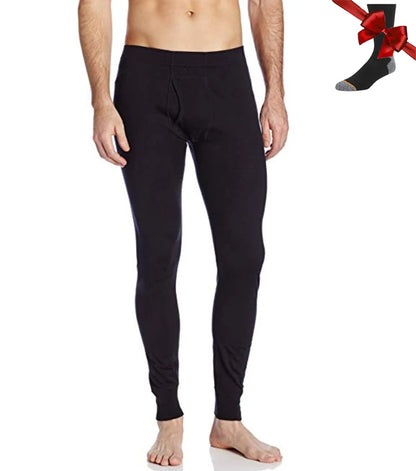 100% Merino Wool Men Base Layer Bottom Pants Merino Wool Thermal Underwear Pants Leggings Long Johns Warm Baselayer Bottom+Socks