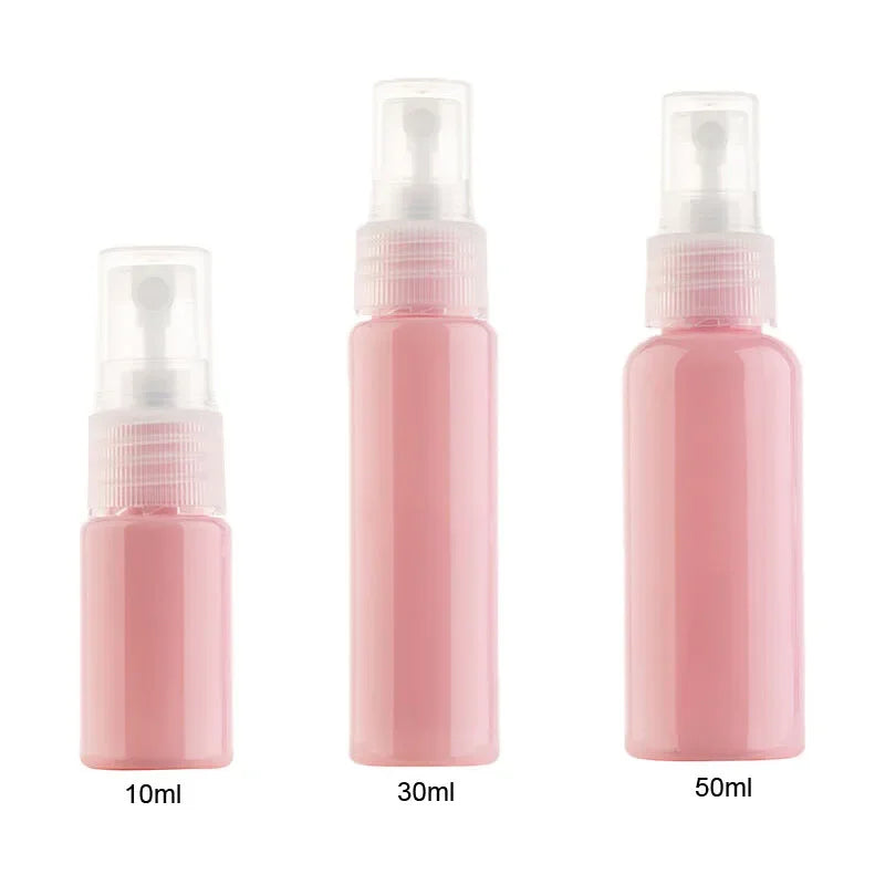 30PCS 10-50ML Colored Plastic Perfume Spray Bottle Fine Sprayer Refillable Travel Container Home Plants Aromatherapy Beauty Care
